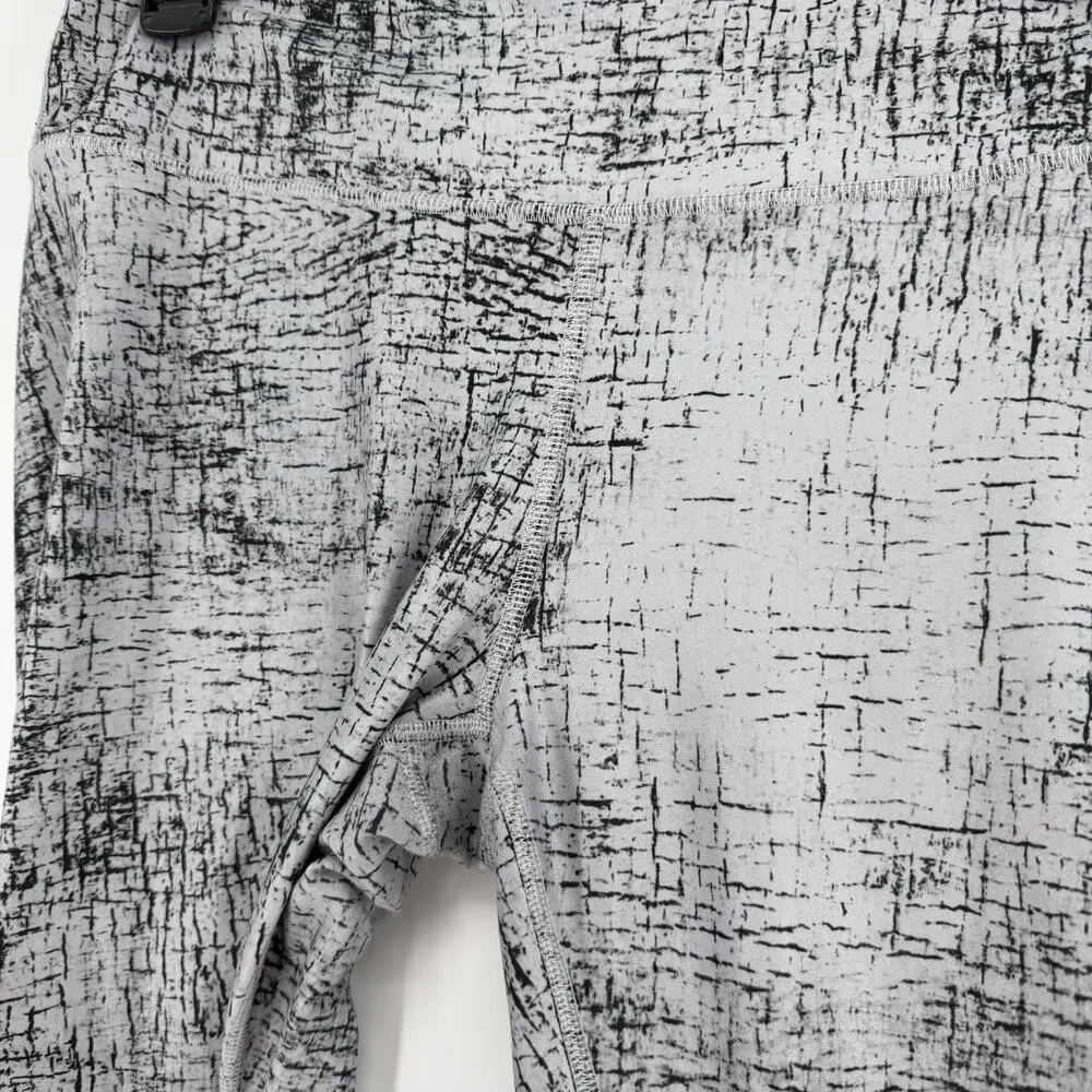 ALO Yoga Tech Lift Airbrush Full-Length Performance Leggings In Crackle Gray LG